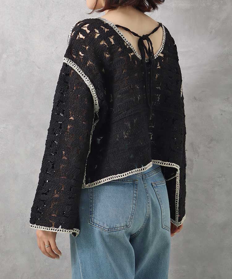 ≪SALE≫【WEB限定】クロシェ前後2wayトップス