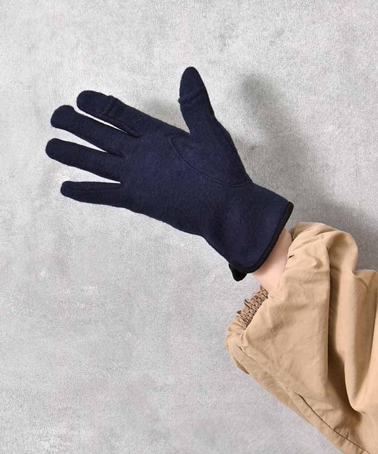 ボタンバイカラー指フードグローブ