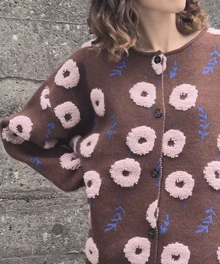 【WEB限定】フラッフィーフラワーカーディガン
