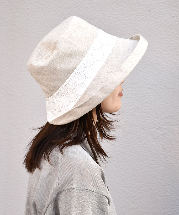 バイカラーアシンメトリーハット