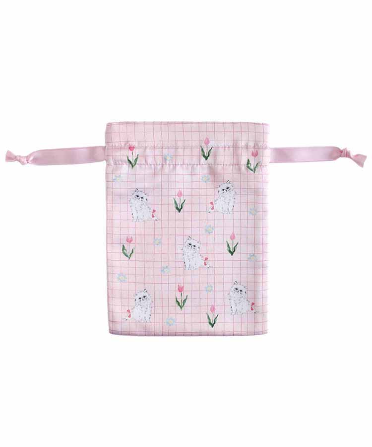 利光春華サテン巾着