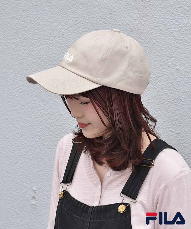 FILAフラワー刺繍キャップ