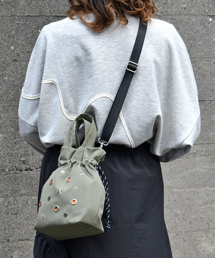 ハトメ巾着2WAYショルダー