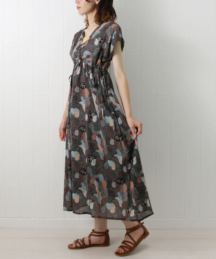 ≪SALE≫アニマルパッチワークドットワンピース
