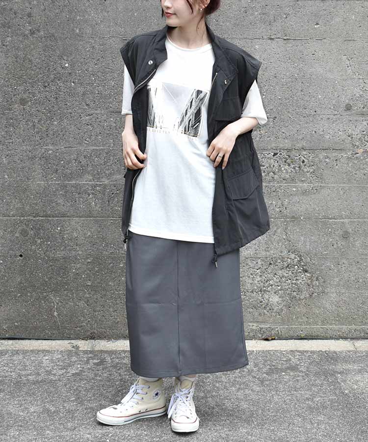 タウンフォトプリントTシャツ