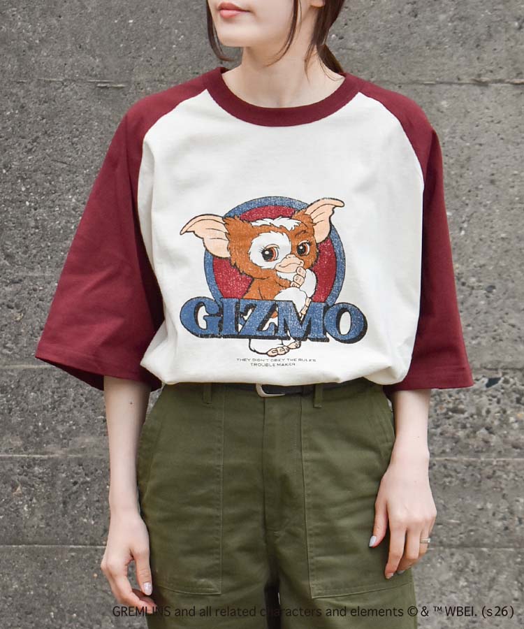 グレムリンラグランプリントTシャツ