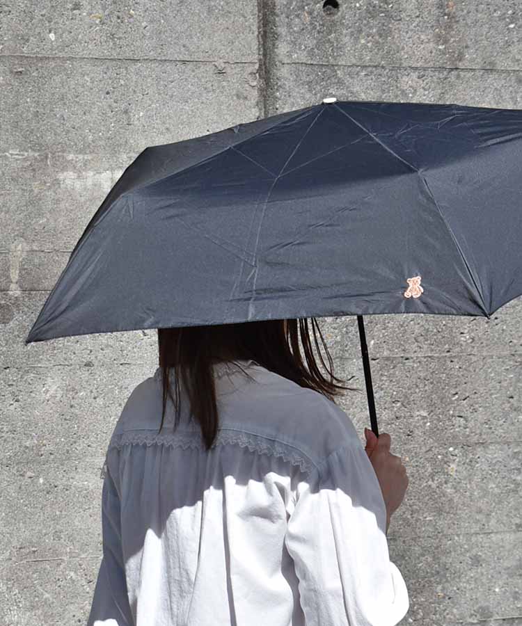 ワンポイント刺繍軽量折りたたみ傘
