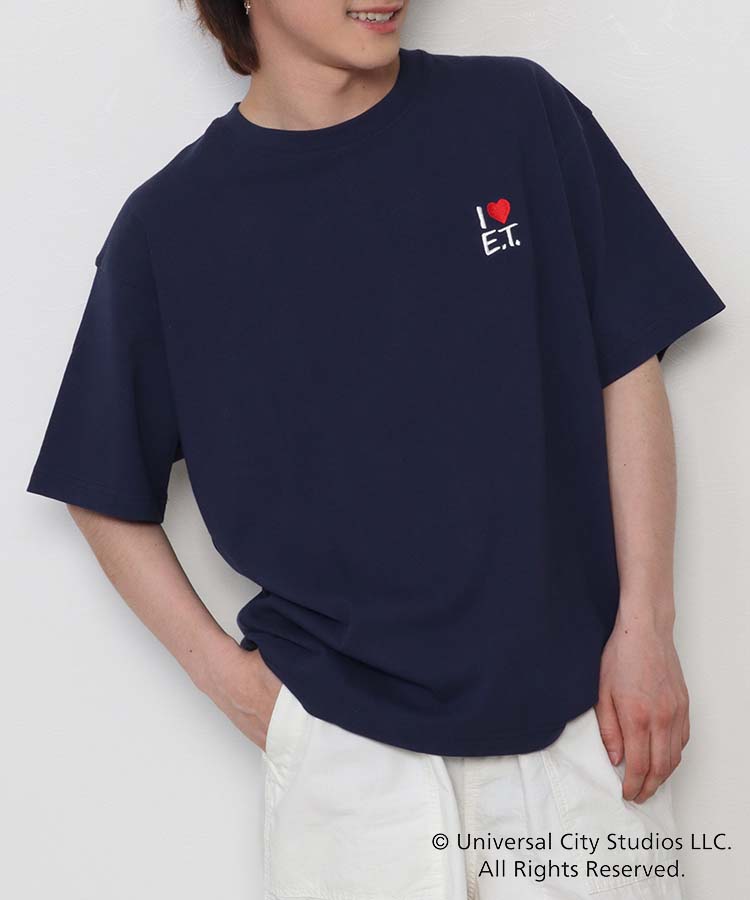 ET モノクロプリントTシャツ