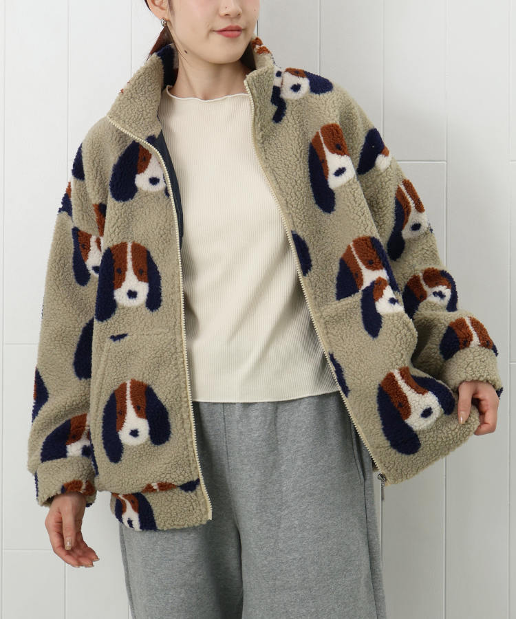 dogボアブルゾン