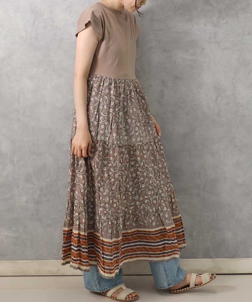 ≪SALE≫カットソードッキングワンピース