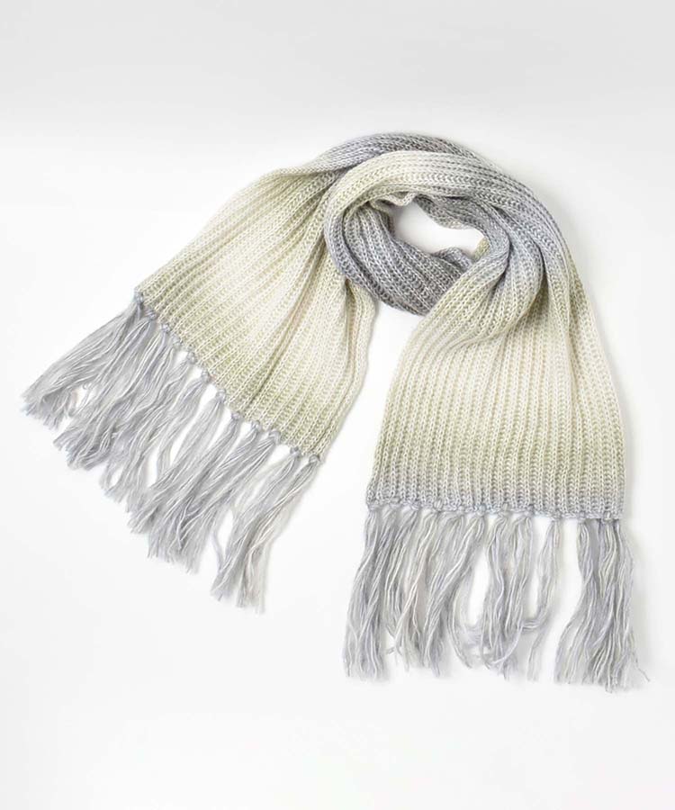 グラデーションニットストール