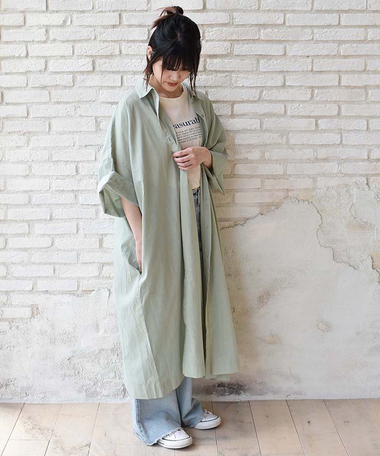 ≪SALE≫オーバー襟付きワンピース