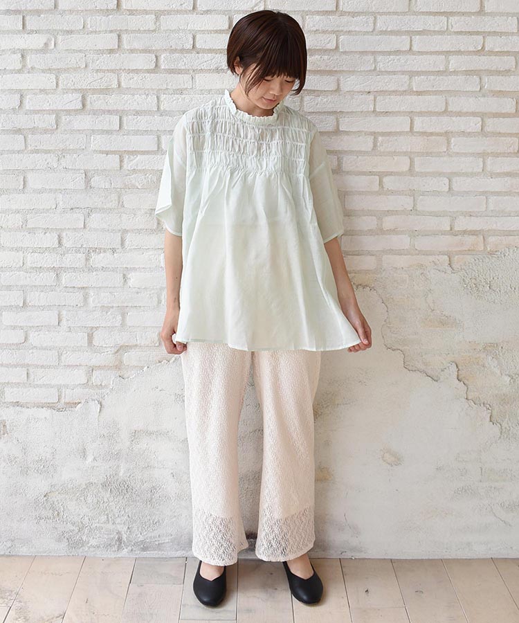 ≪OUTLET≫シアーシャーリングブラウス