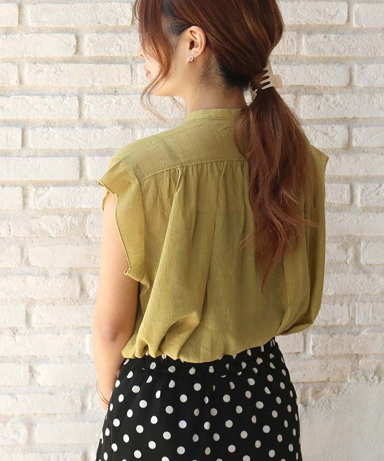 ≪SALE≫シフォンノースリーブブラウス