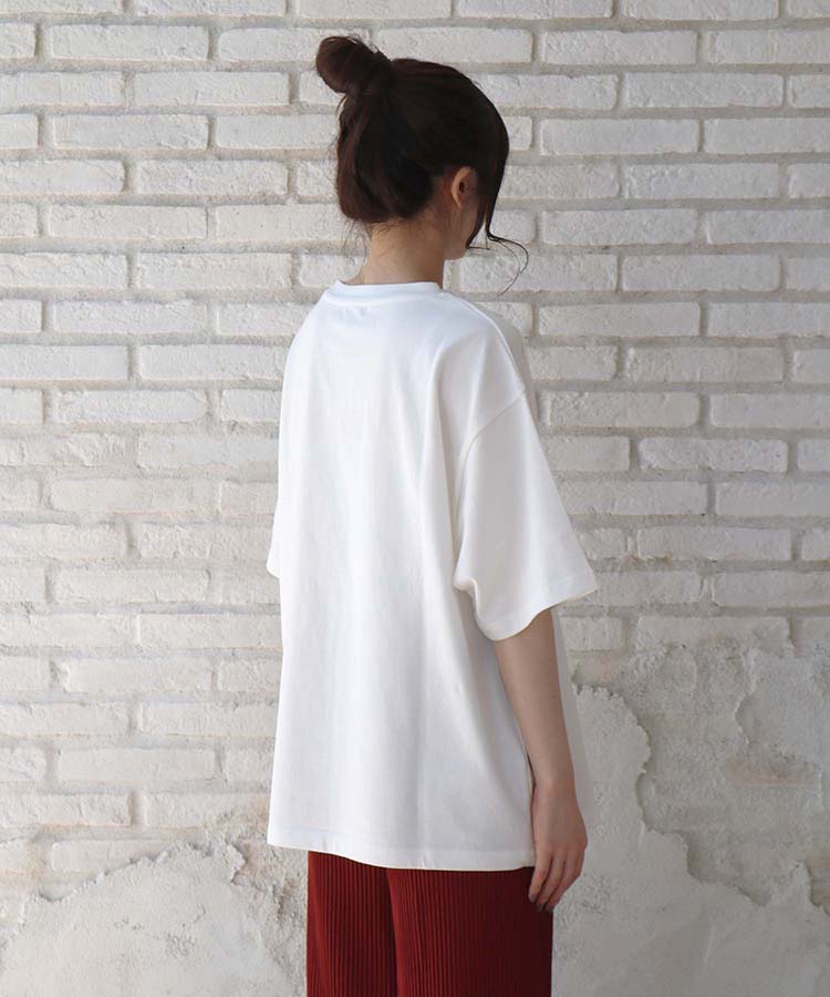 ≪OUTLET≫モノクロ転写プリントTシャツ