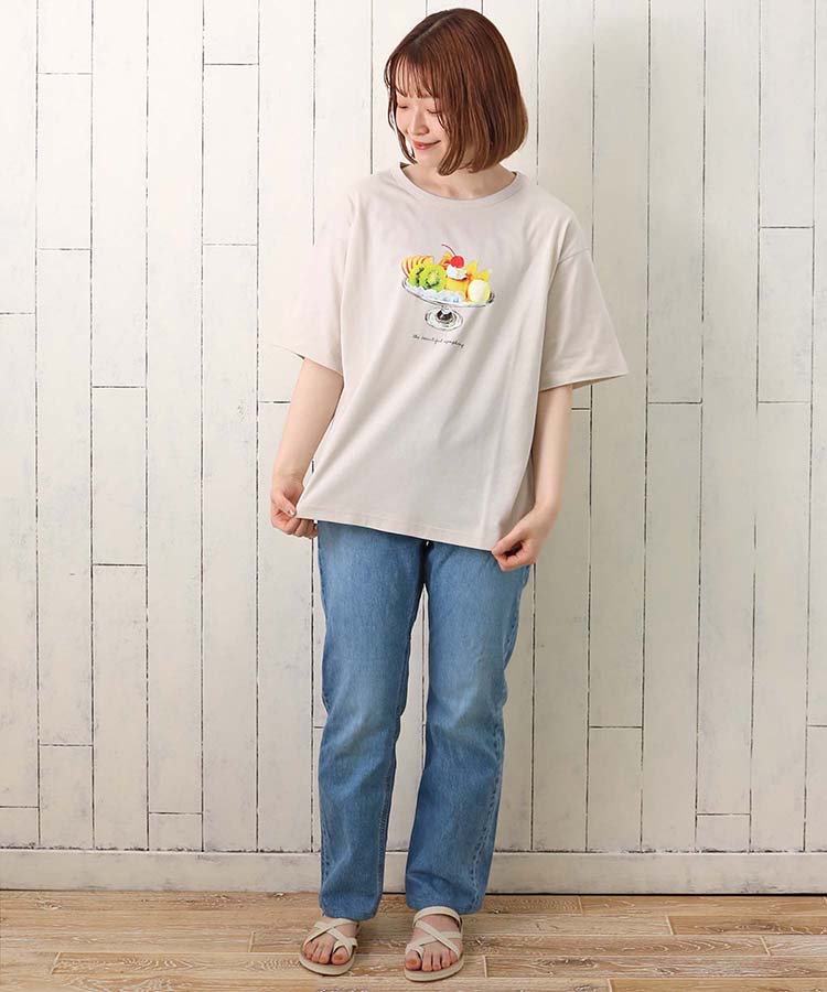 ≪OUTLET≫プリンアラモードプリントTシャツ
