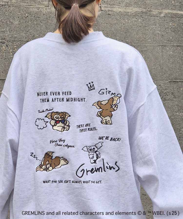 グレムリン刺繍トレーナー