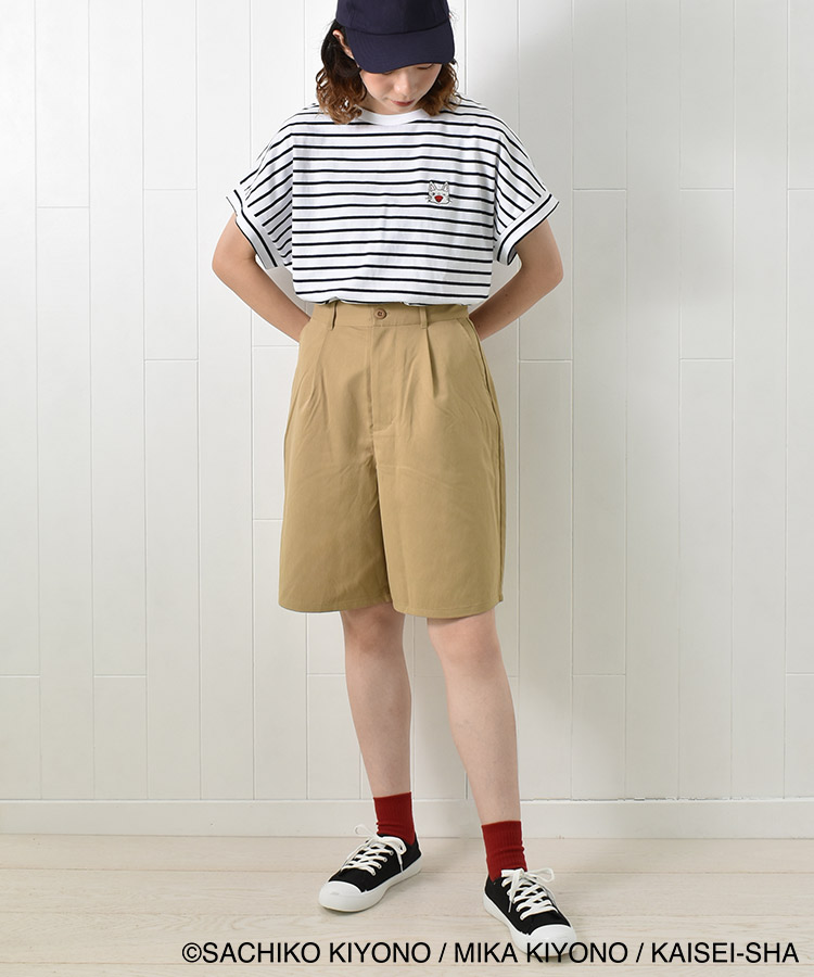 ノンタンボーダー刺繍Tシャツ