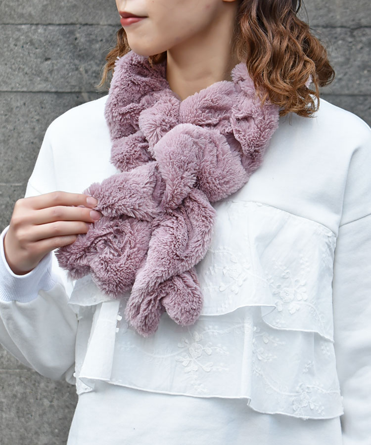 ≪SALE≫くるくるファーマフラー