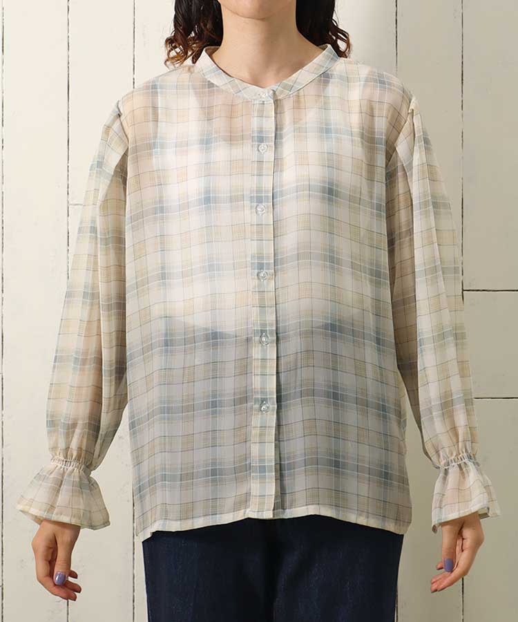 ≪SALE≫シアーバックリボンブラウス