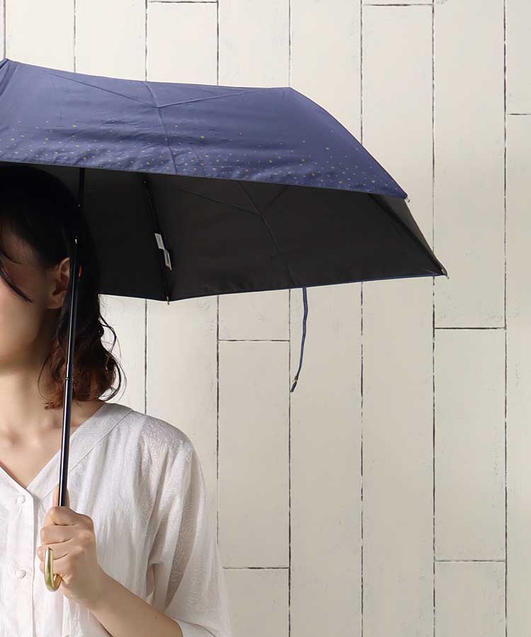 遮光リムスター晴兼折傘