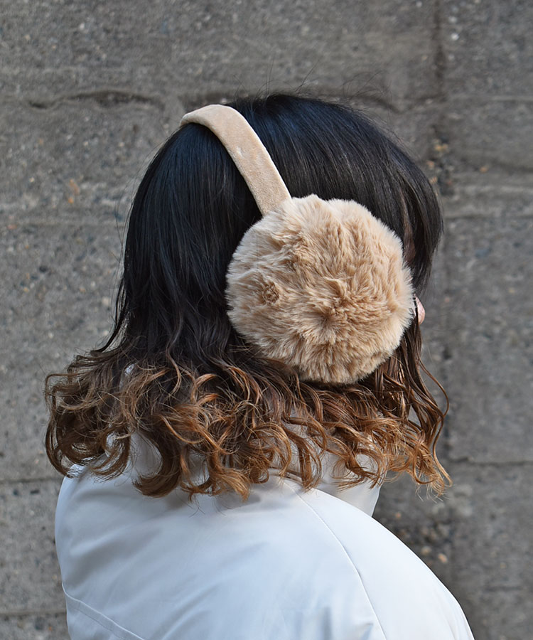 太アームフェイクファーイヤマフ