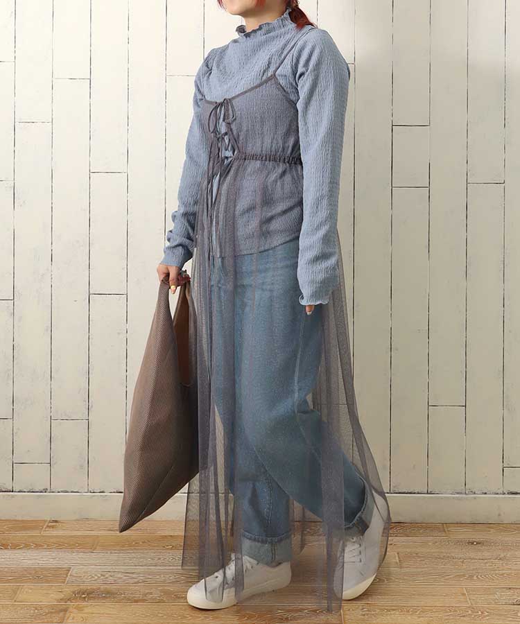 ≪SALE≫チュールキャミワンピース