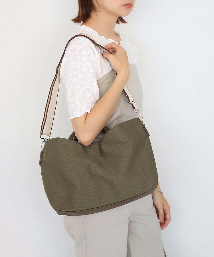 ≪SALE≫キャンバス合皮2WAYトート