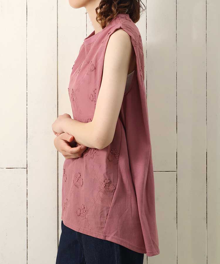 ≪SALE≫ノースリーブ3D刺繍ブラウス