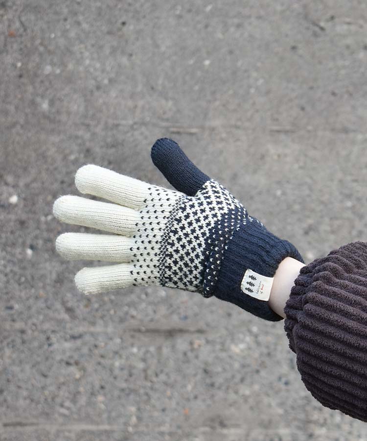 ≪SALE≫ノルディック柄ニットグローブ