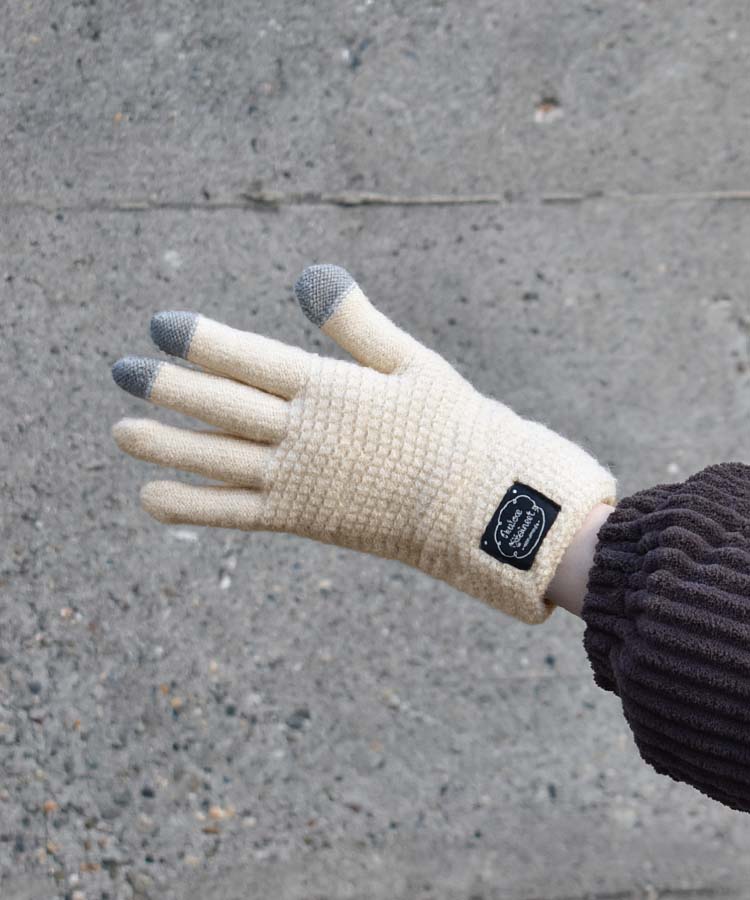 ≪SALE≫スマホタッチシンプルニットグローブ