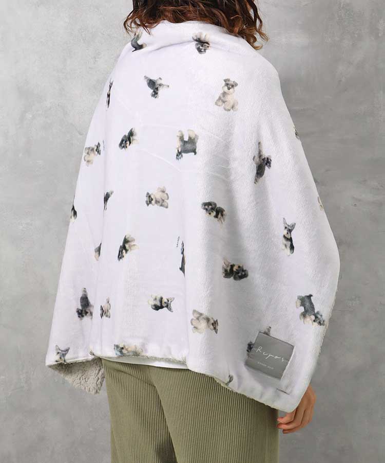 モチーフプリント3wayひざ掛け