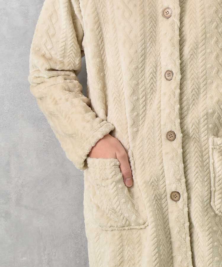 型押しマイクロノーカラーガウン26