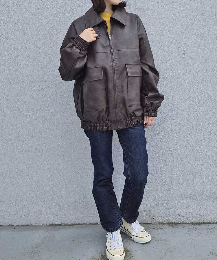 フェイクレザージャケット