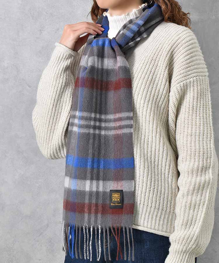 オリジナルネームウールチェックマフラー