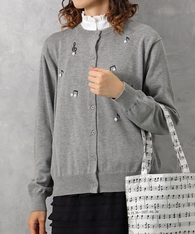 音符パールカーディガン