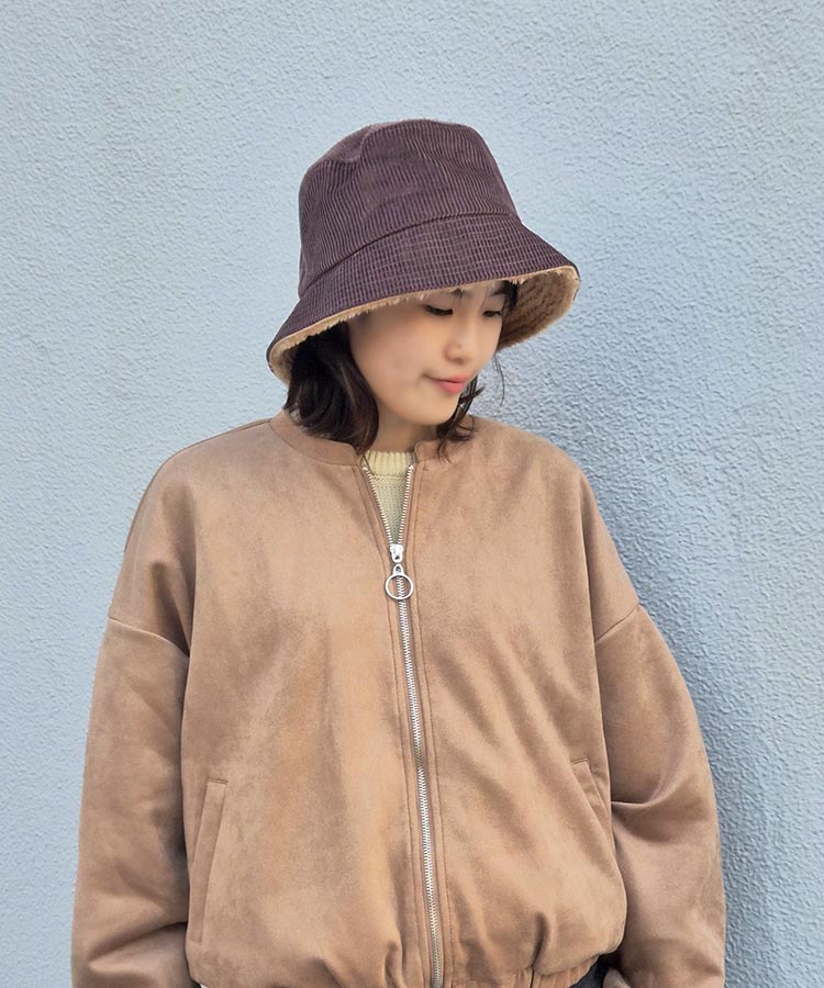 コーデュロイボアハット