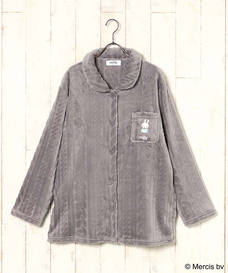 ミッフィーロープ柄前開きパジャマ上下セット