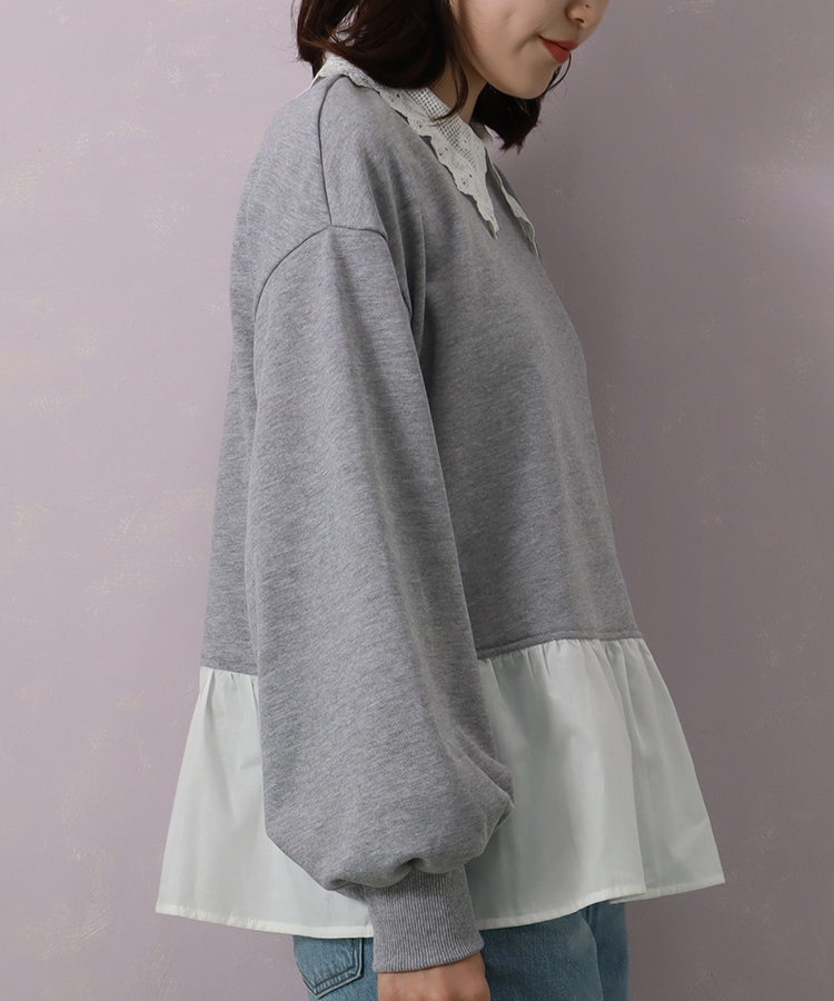 le petaleレースカラープルオーバー