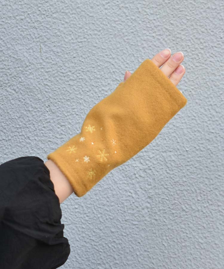 雪柄フィンガーレスグローブ