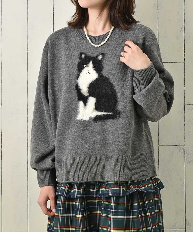le petale Fluffy catニットプルオーバー