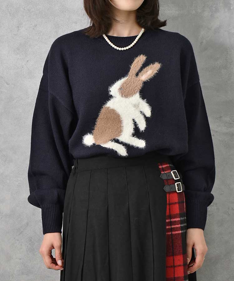 le petale Fluffy rabbitニットプルオーバー