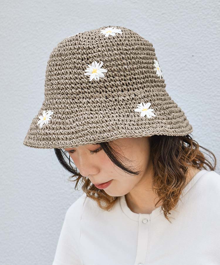 ≪SALE≫フラワーデザインペーパーハット