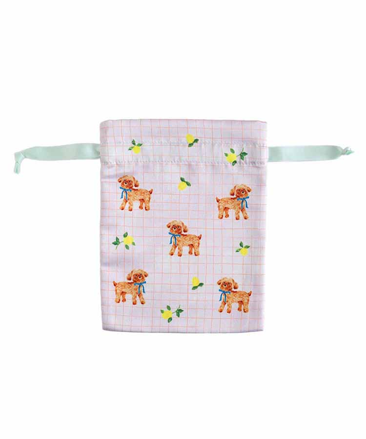 利光春華サテン巾着