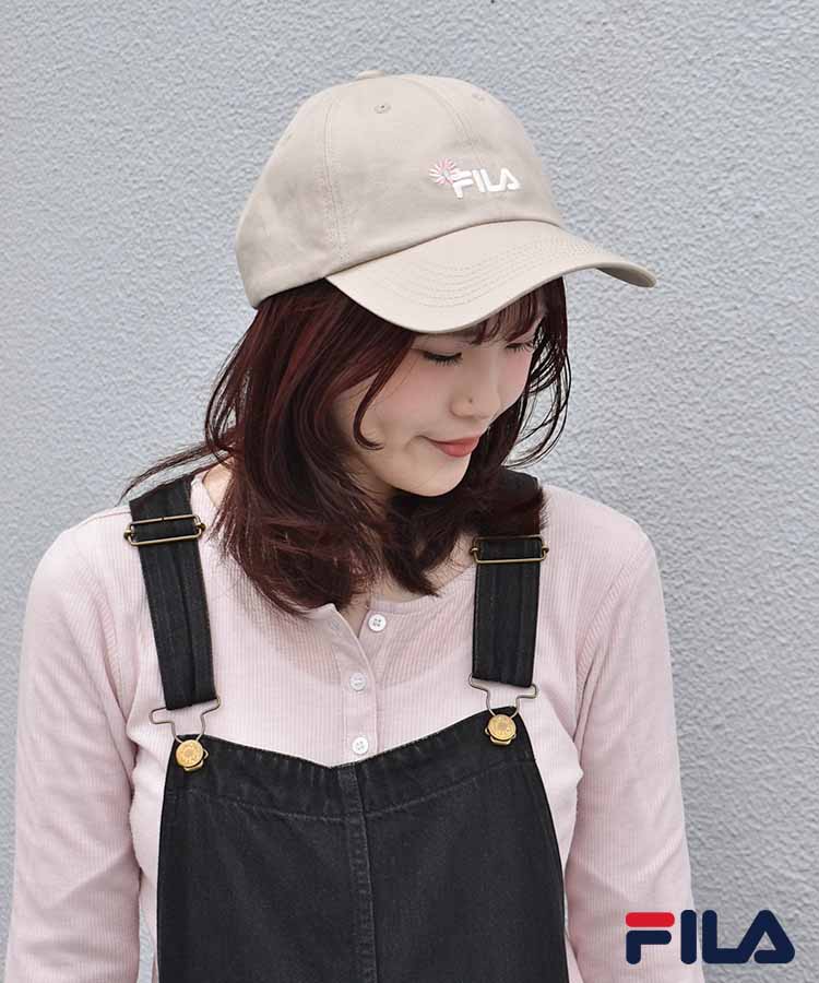 FILAフラワー刺繍キャップ