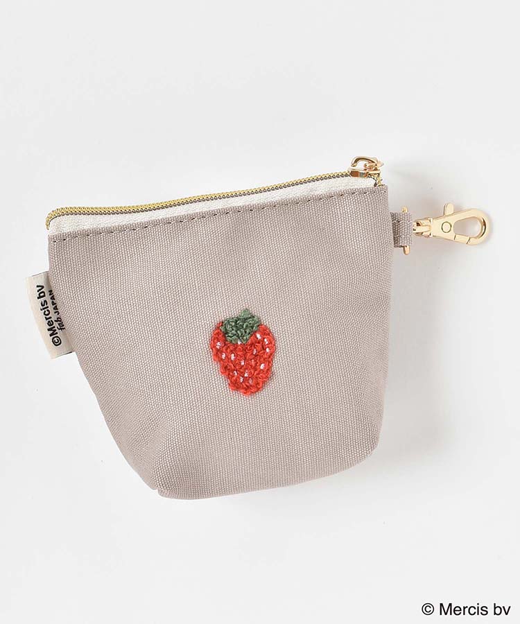 miffyスプリングサガラ刺繍ミニ台形ポーチ