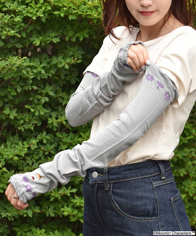 冷感花柄リトルミイ 刺繍ロンググローブ