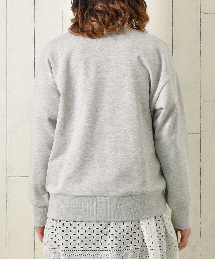 le petaleトラネコフラワー刺繍スウェット