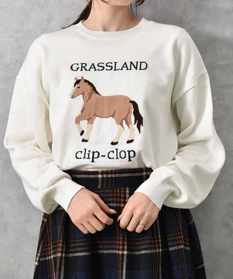 horse clip-clopニット