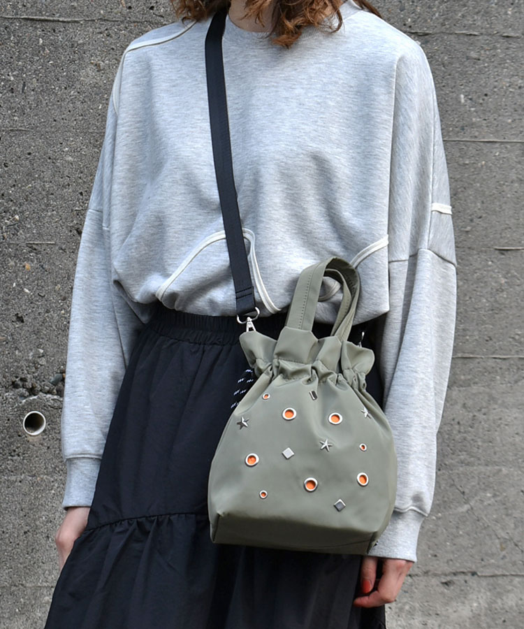 ハトメ巾着2WAYショルダー